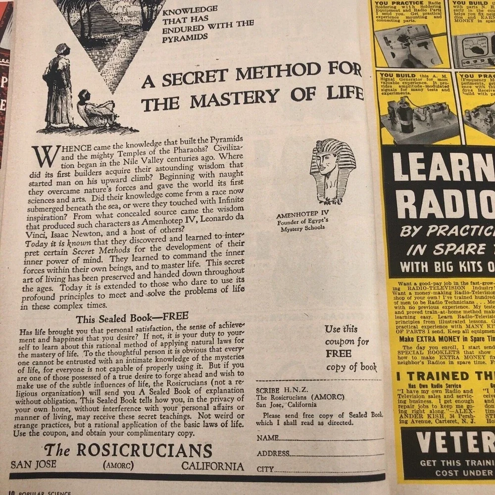 Vintage Popular Science April 1949 Magazine Kaiser Utility Car Atomic Age Ads